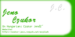 jeno czukor business card